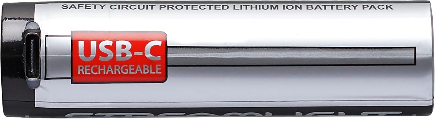 Streamlight 22111 SL-B50 Protected Lithium-Ion USB-C Rechargeable Battery with Integrated Charge Port, 1-Pack