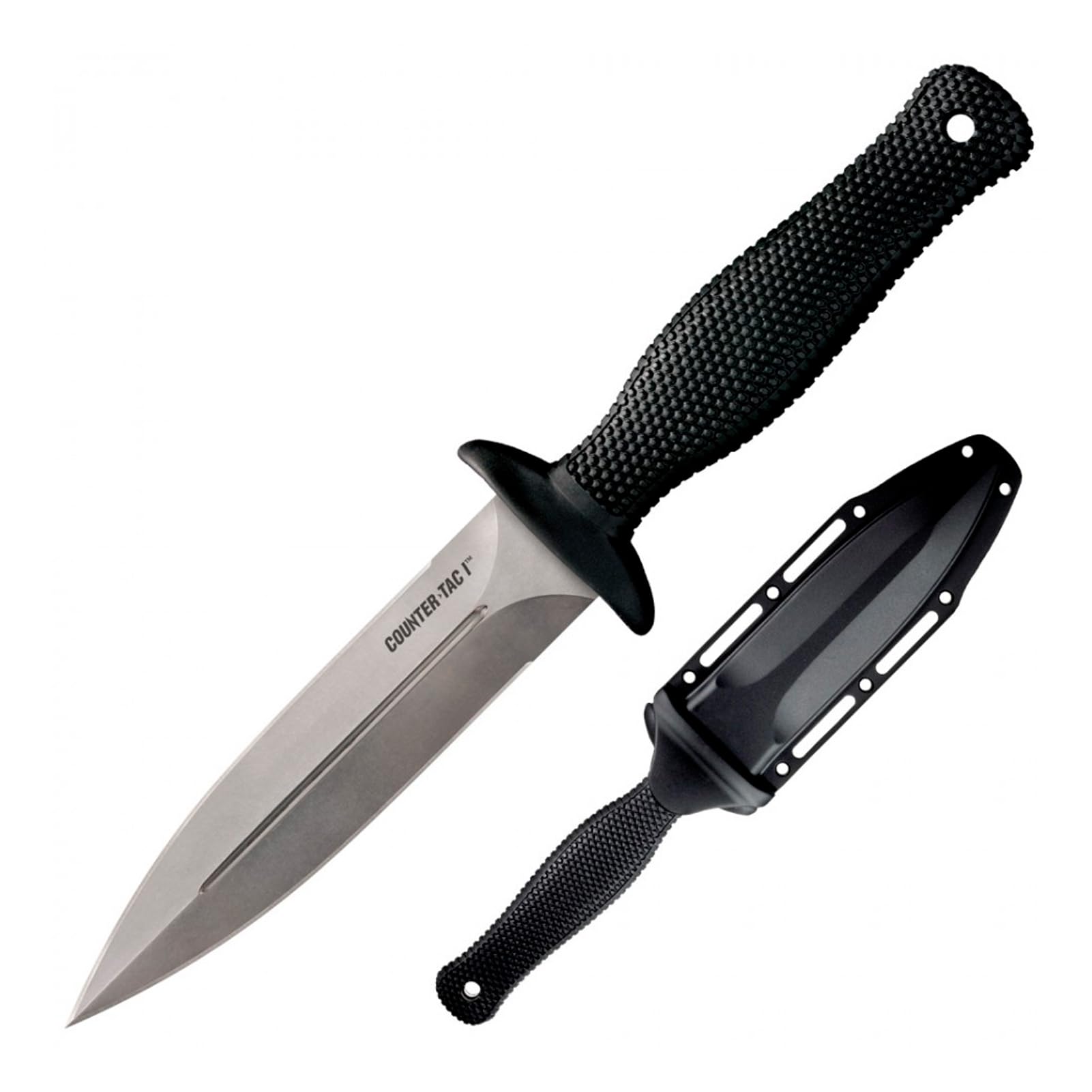 COLD STEEL COUNTER TAC I 5" Japanese AUS8A w/ Stonewash Finish Spear Point Fixed Blade Multi-Purpose Tactical Game Hunting
