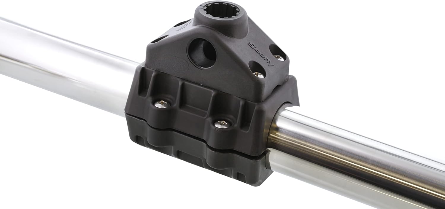 Scotty #0320 Rail Mount Adaptor 2-Inch Round, Black