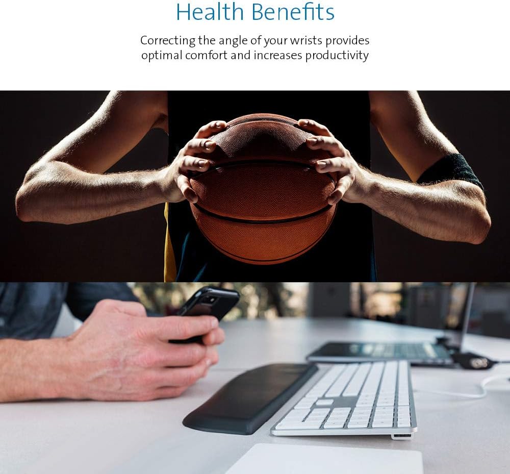 KENSINGTON ErgoSoft Gel Wrist Rest for Keyboard & Mouse