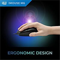 Adesso iMouse M6-TAA - Optical Scroll Mouse (TAA Compliant) - Full-size Mouse - Optical - Cable - Black - IMOUSEM6TAA