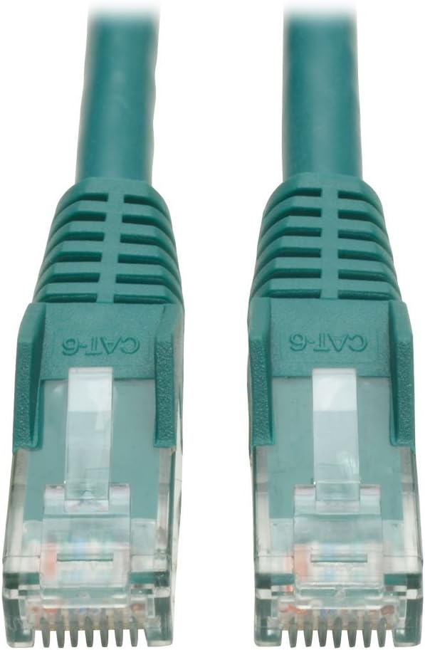 Tripp Lite Cat6 Gigabit Snagless Molded Patch Cable (RJ45 M/M) - Green, 10-ft.(N201-010-GN)