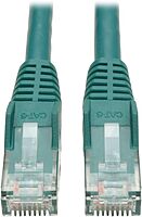 Tripp Lite Cat6 Gigabit Snagless Molded Patch Cable (RJ45 M/M) - Green, 10-ft.(N201-010-GN)