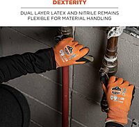 ERGODYNE ProFlex 7551 Coated Waterproof Winter Work Gloves - Cut-Resistant