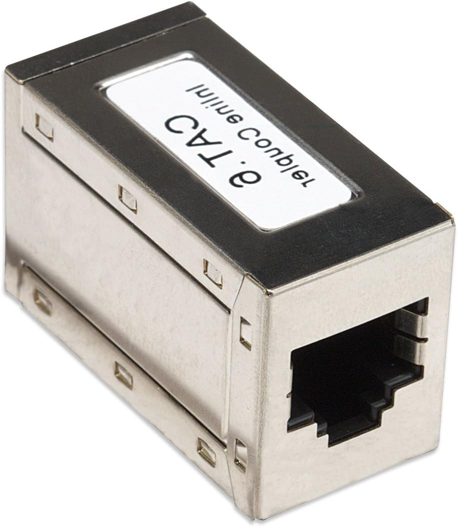 Intellinet - Cat6 Inline Modular Coupler - with Gold Palted Contacts - for Extending The Length of Shielded Cat6 Cables