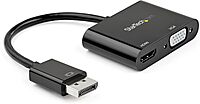 StarTech.com DisplayPort to HDMI VGA Adapter - DP 1.2 HBR2 to HDMI 2.0 (4K 60Hz) or VGA 1080p Converter Dongle - DP to HDMI or VGA Monitor Adapter - Digital Video Display Adapter (DP2VGAHD20)