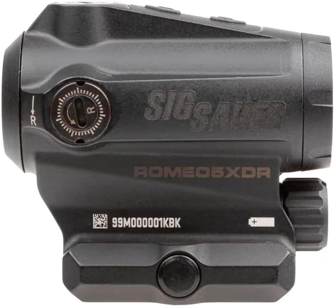 Sig Sauer ROMEO5XDR 1x20mm Red Dot Sight, Compact IPX-7 Waterproof Rifle Shooting Sight, 2 MOA/Circle Dot Dual Reticle