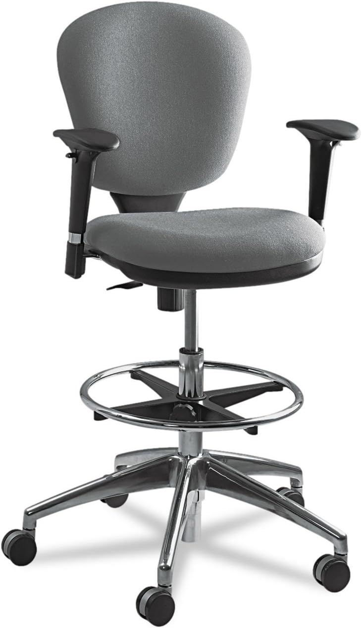 Safco Metro Ergonomic Office Chair, Extended-Height, Adjustable with Swivel Base, Padded, Black Padded Black