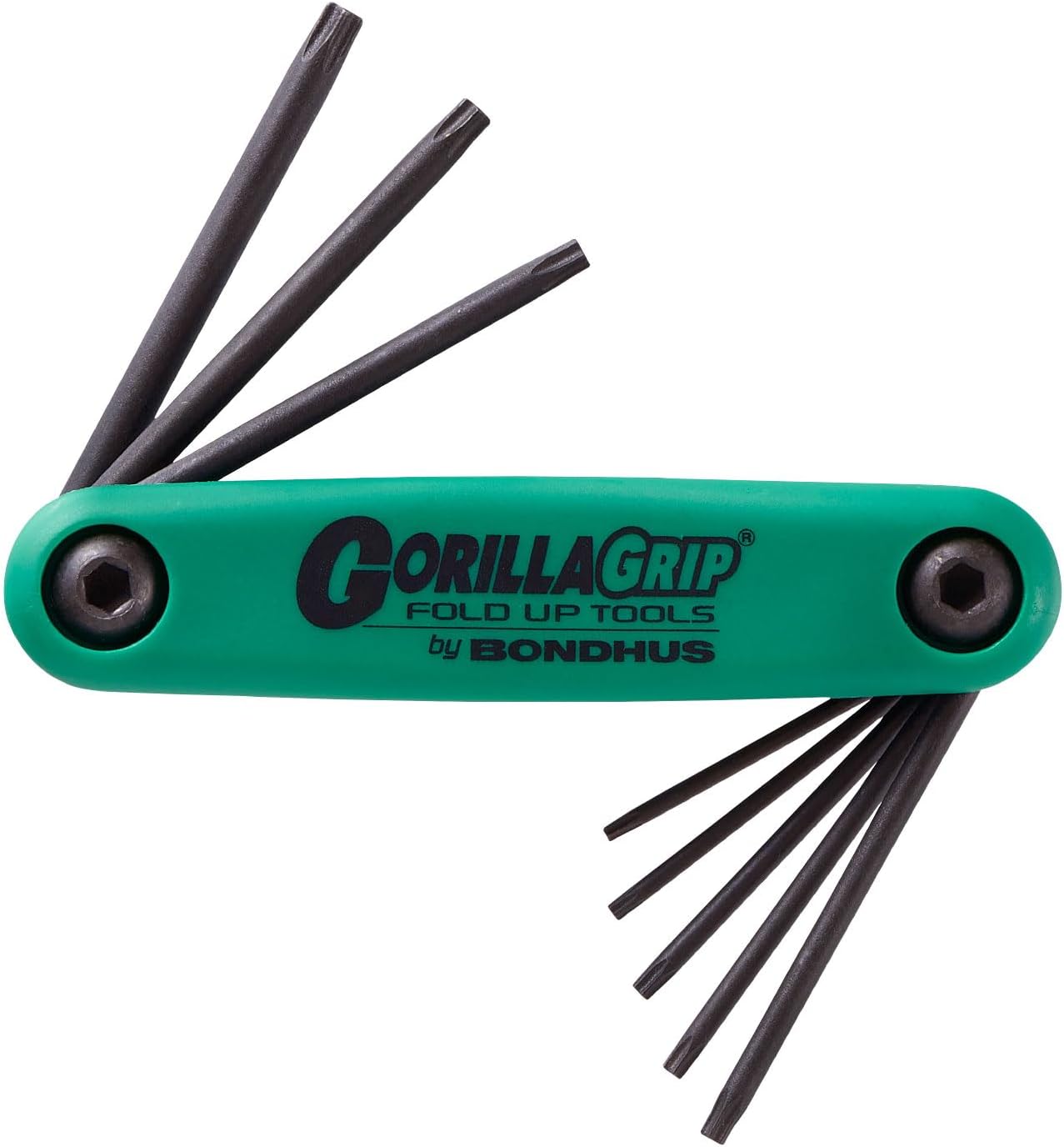 Bondhus 12632 GorillaGrip, Set of 8 Star Fold-up Keys, sizes T6-T25, multi, one size