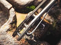 Böker Manukaftur Solingen M4 Sherman Damascus - Folding Collector's Pocket Knife Crafted from Recovered M4 Tank Materials