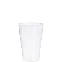 DART Y16T 16 oz Tall Trans Ribbed PS Cup (Case of 1000), translucent, "4.8""
