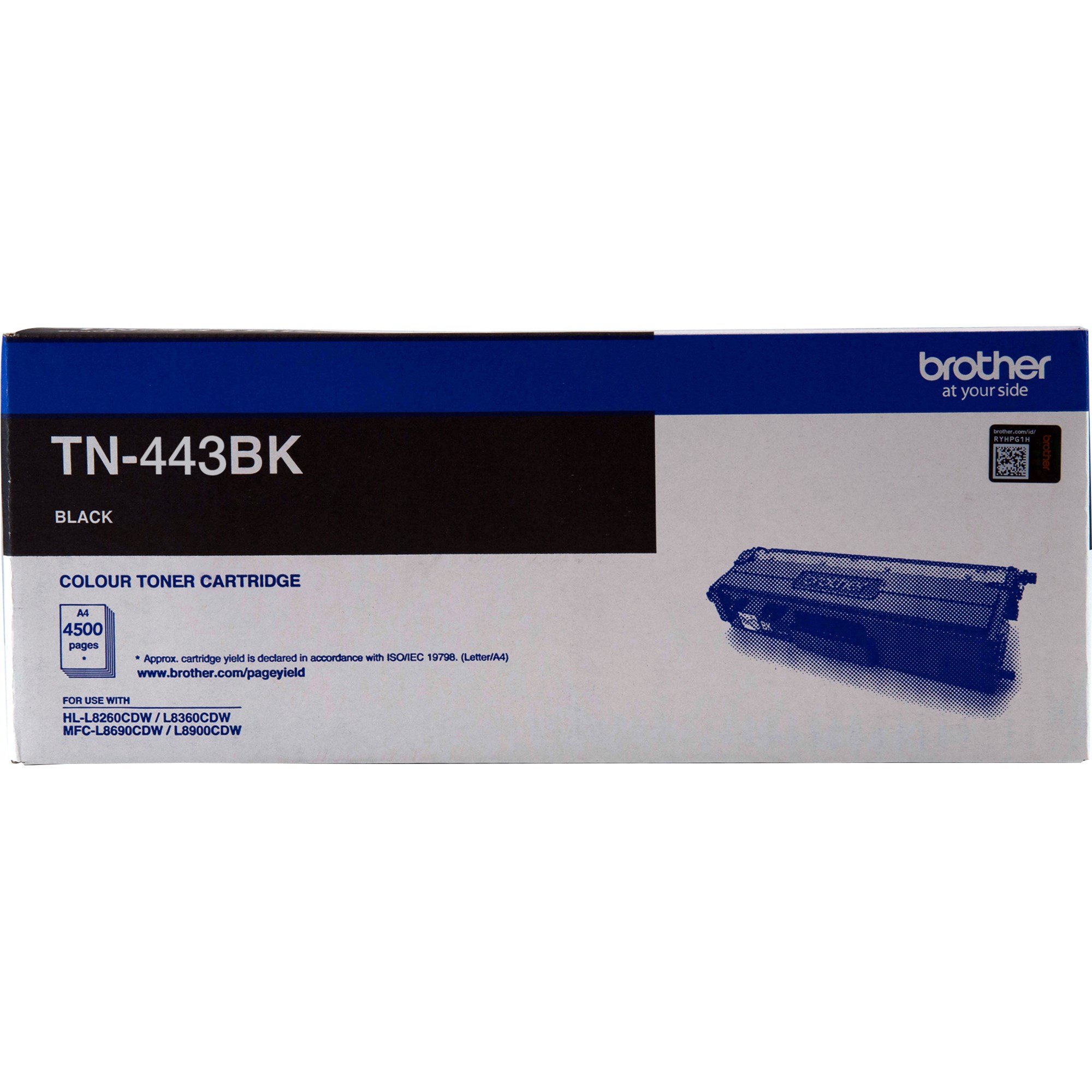 Brother TN-443BK Toner Cartridge High Yield Black