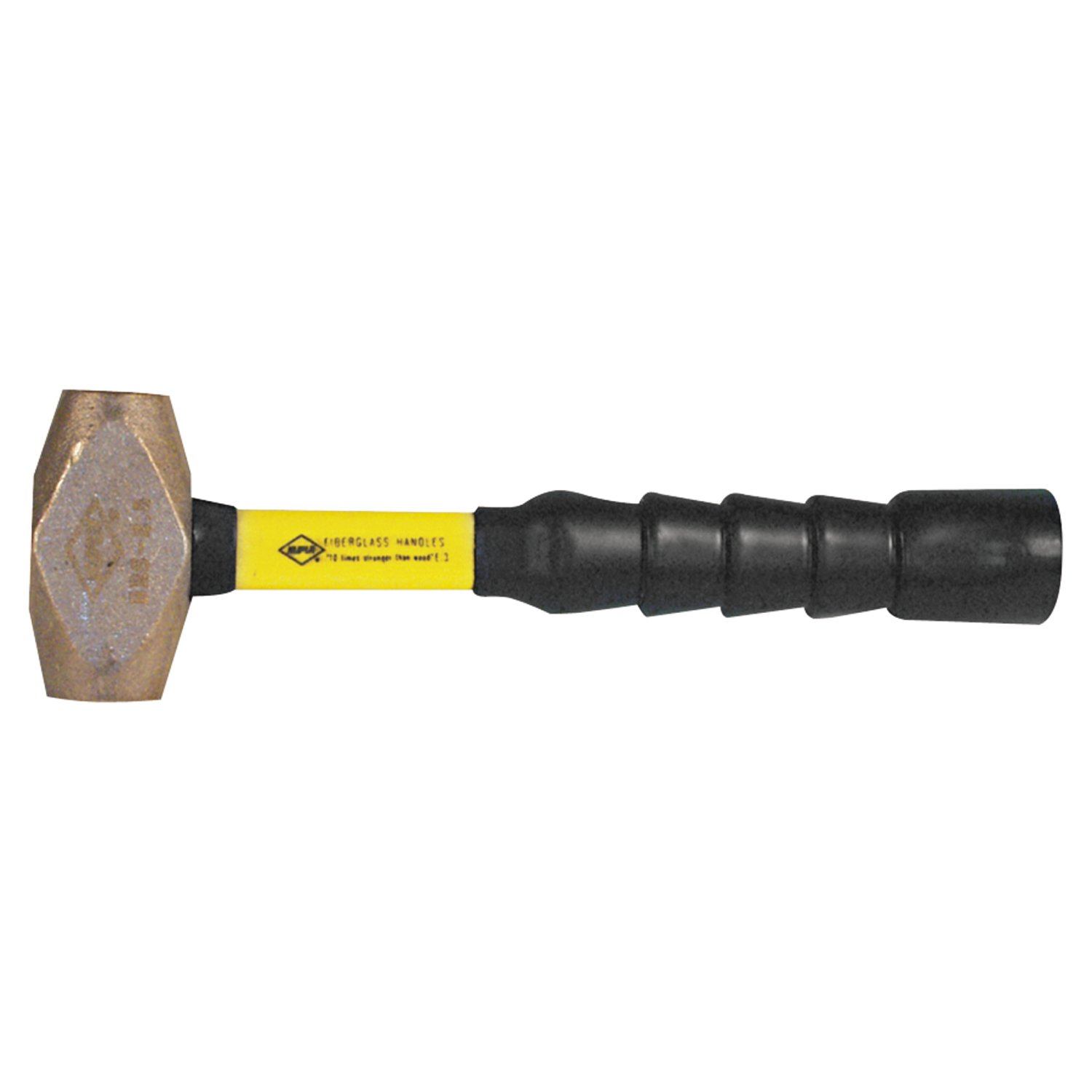 Nupla 30-040 Brass Sledge Hammers, 4 lb., 12" SG Grip Handle, Yellow