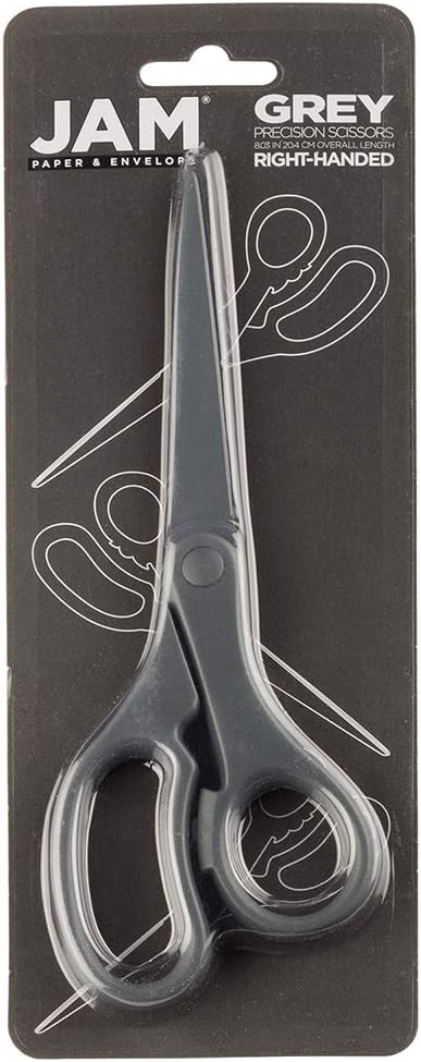 JAM PAPER Precision Scissors - 8 Inch Stainless Steel Blades