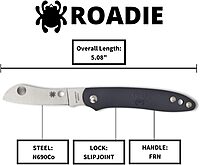 SPYDERCO Roadie Non-Locking Folding Pocket Knife