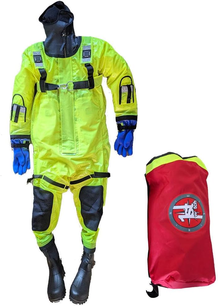 First Watch RS-1005 Ice Rescue Suit - Hi-Vis Yellow - S/M (Built to Fit 4’6”-5’8”)