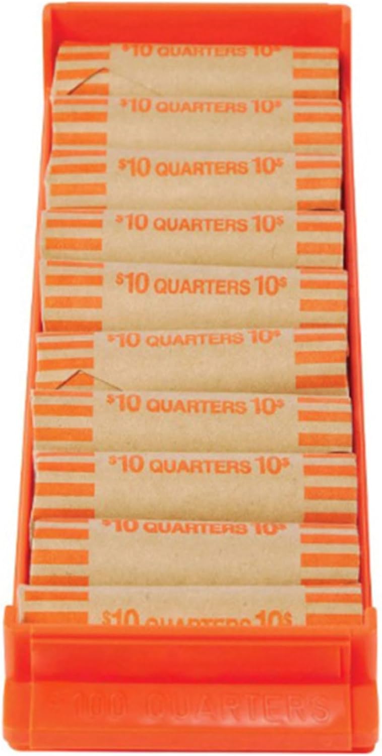 Control Group Coin Trays, Quarters, Orange, Pack Of 4 Trays