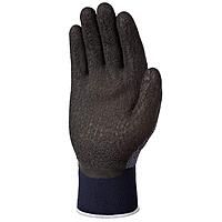SHOWA 341 Natural Rubber Latex Palm Coated General Purpose Work Gloves with Nylon/Poly Liner, 13-Gauge, Black