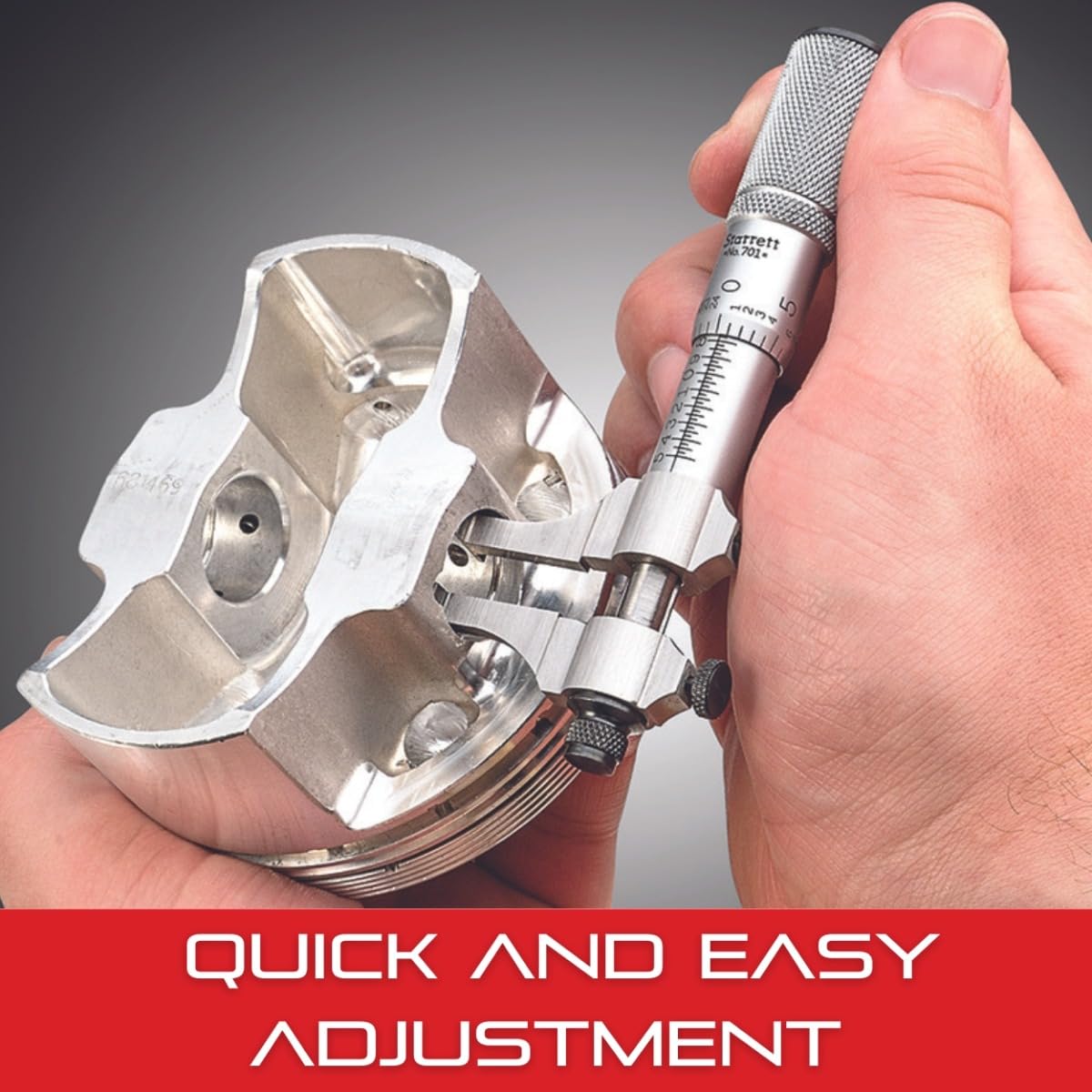 Starrett Outside Micrometer with One-Piece Spindle, Satin Chrome Finish and Advanced Sleeve Design - Graduation - 436.1XRL-2