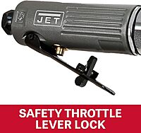 JET 1/4-Inch Pneumatic Right-Angle Die Grinder, 22000 RPM (JAT-403), Gray Right Angle Aluminum