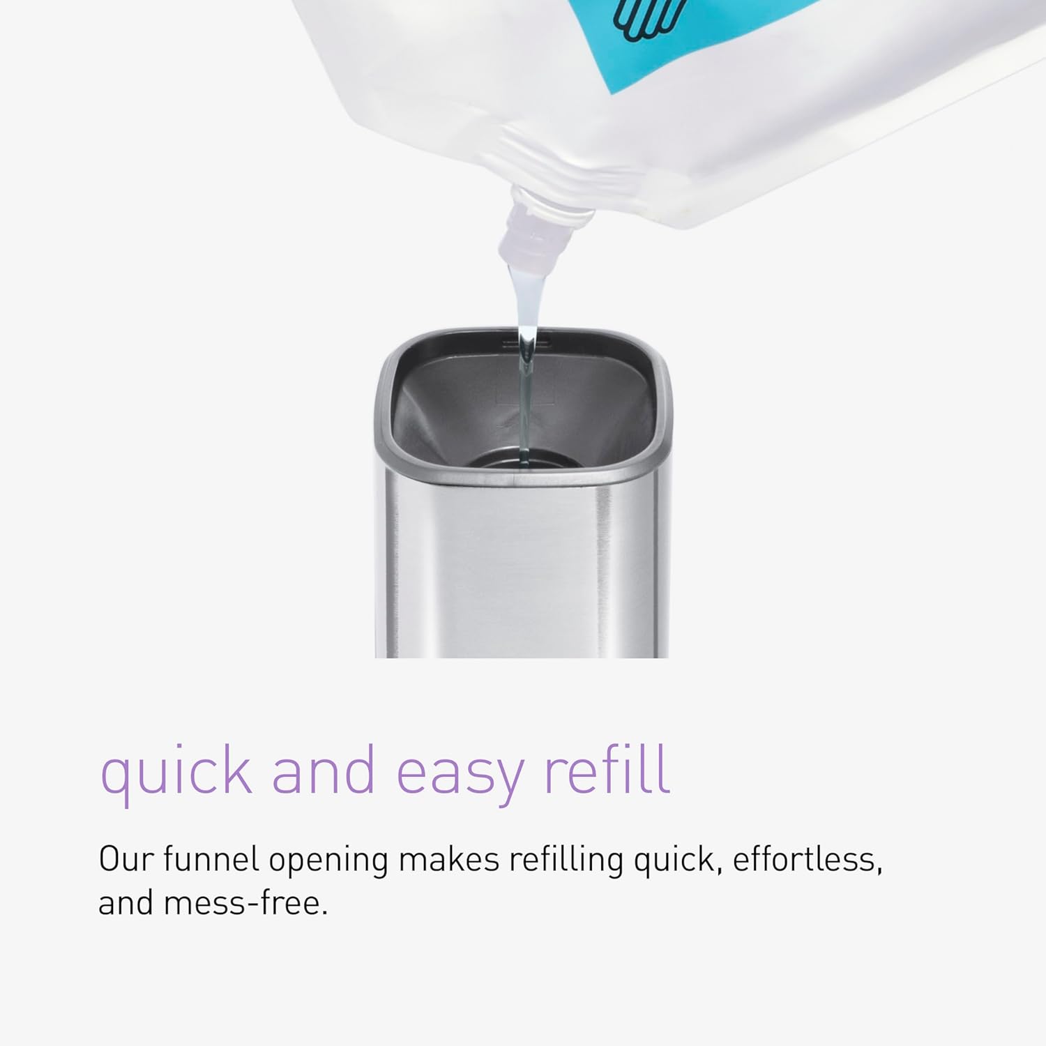 simplehuman Pulse Pump Countertop Liquid Soap Dispenser, Drip-Free Stainless Steel