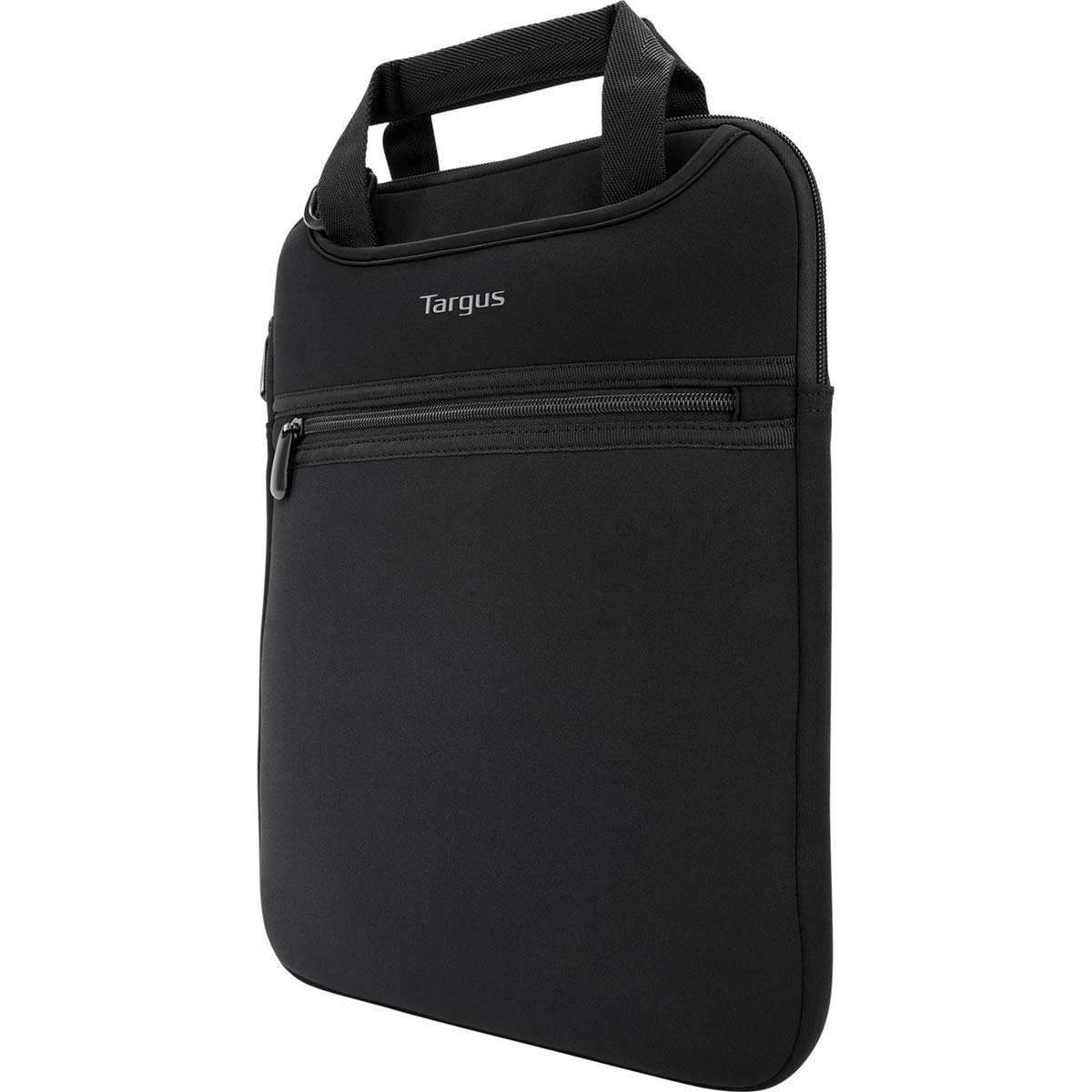 Targus Vertical Slipcase Laptop Messenger Bag, Black - Hideaway Handles with Cross Shoulder Strap and Protective Padding