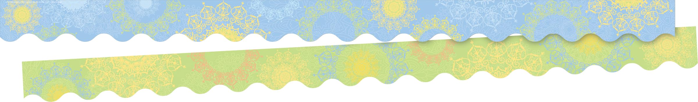 Barker Creek Double-Sided Scalloped Edge Border, Mindfulness Sunrise, Trim Out Bulletin Boards and Create Colorful Displays