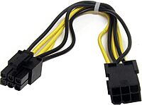 StarTech.com 8in 6 pin PCI Express Power Extension Cable - Power extension cable