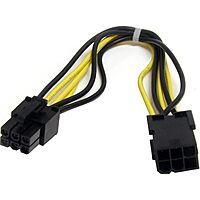 StarTech.com 8in 6 pin PCI Express Power Extension Cable - Power extension cable
