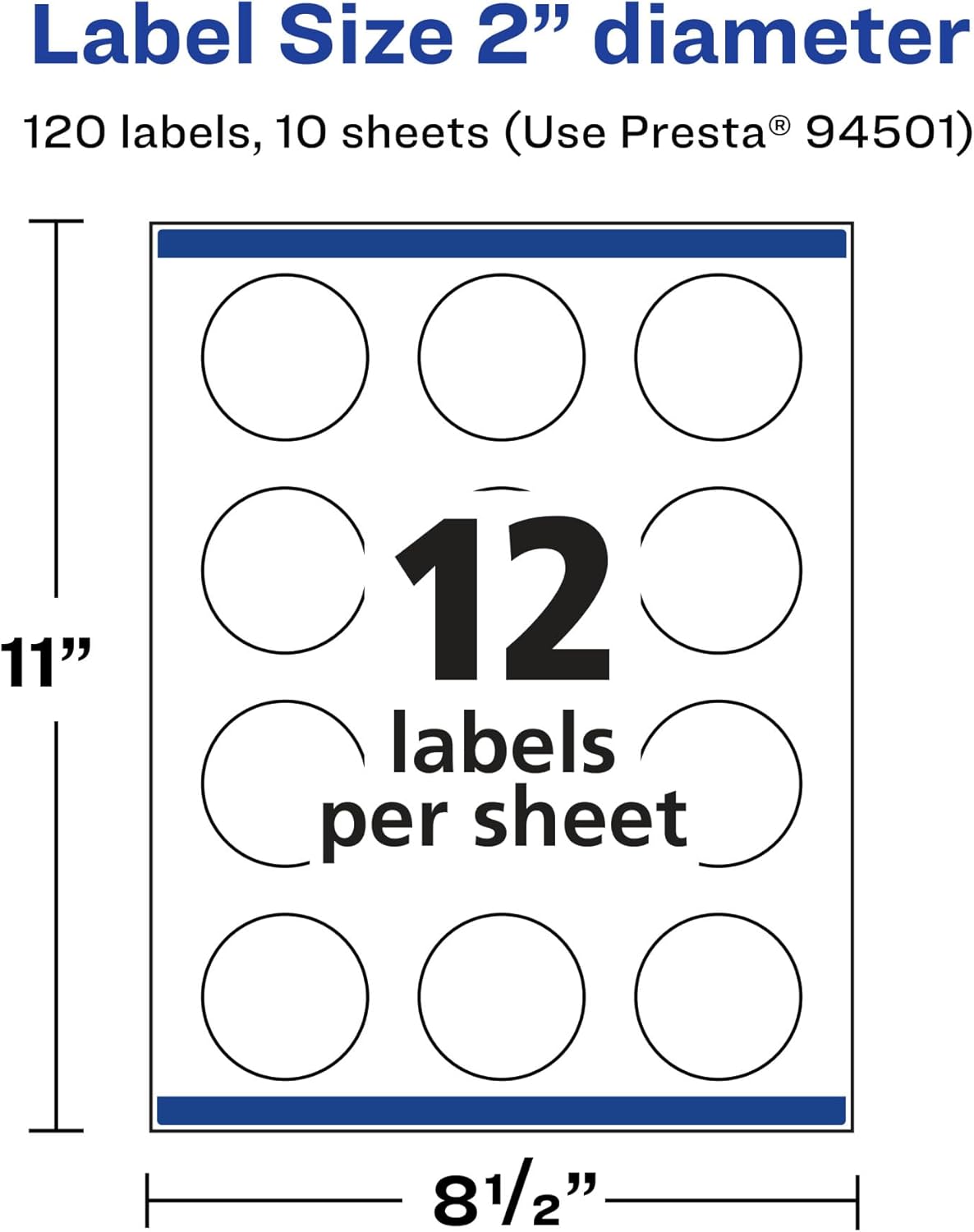 AVERY Round Labels with Sure Feed Technology, 2\" Diameter
