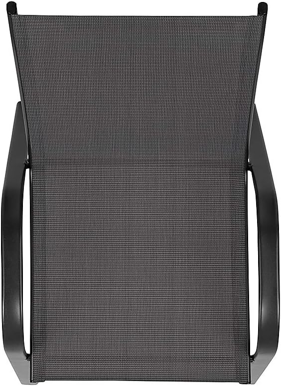 FLASH FURNITURE Brazos Series Outdoor Stackable Patio Chairs with Flex Comfort Material