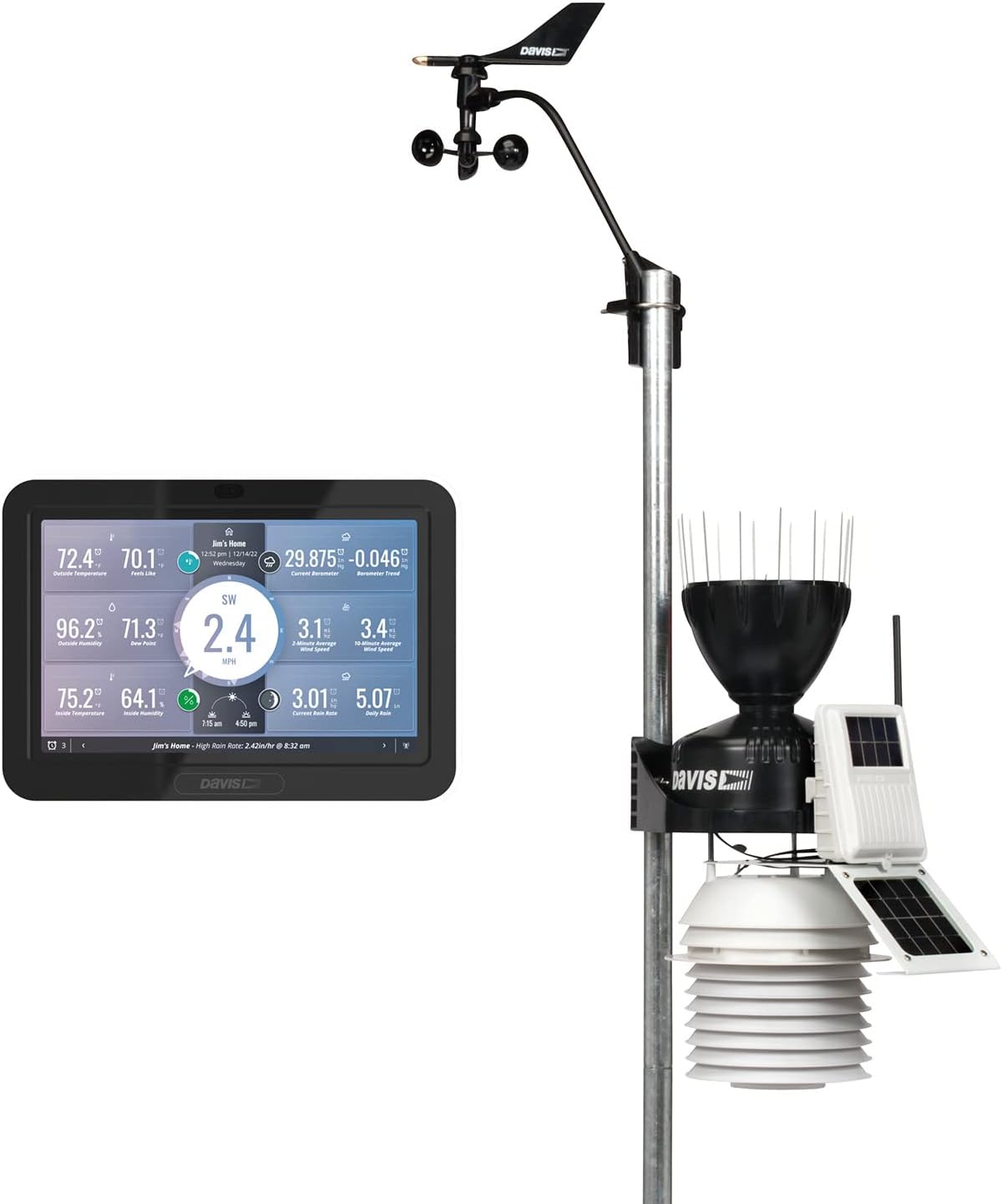 Davis Vantage Pro2 Wireless Weather Station w/WeatherLink Console & 24hr Fan Aspirated Radiation Shield