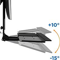 Mount-It! Monitor and Keyboard Wall Mount with CPU Holder, 25" Wide VESA Keyboard Tray (MI-7919)