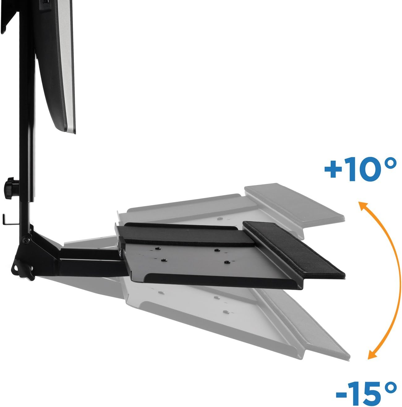 Mount-It! Monitor and Keyboard Wall Mount with CPU Holder, 25" Wide VESA Keyboard Tray (MI-7919)