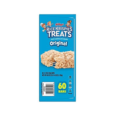 Kelloggs Rice Krispies Treats Original Bars, 0.78 Oz, Box Of 60