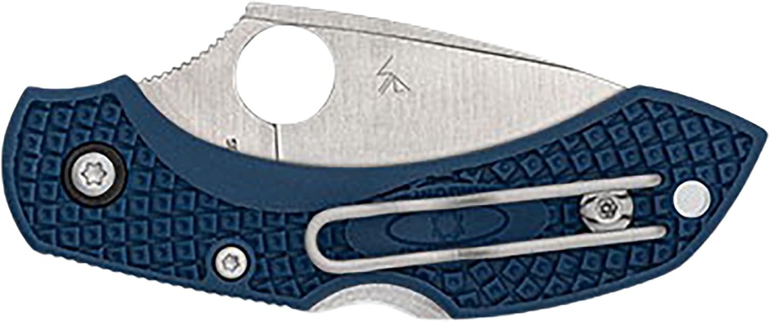 Spyderco Knives Dragonfly 2 Lockback C28PCBL2 Cobalt Blue FRN and CPM SPY27 Stainless Steel Pocket Knife