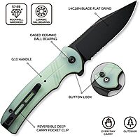 CIVIVI Cogent Folding Pocket Knife - Flipper & Button Lock