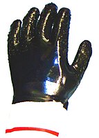 SHOWA 7965R Fully Coated Nitrile A3 Cut and Oil Resistant Safety Glove with Kevlar Liner, 10" Length, Large (12 Pair)