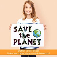 Barker Creek Letter Pop-Outs, 4" Over The Rainbow, Multicolor Designer Letters for Bulletin Boards, Breakrooms, Reception Areas, Signs, Displays, and More! 4", 255 Characters per Set (1712)