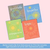Barker Creek Art Prints Set of 8, Be Kind, Inspirational Art Prints with a Mindfulness Theme, 8" x 10", Suitable for Framing, Set of 8 (4187)