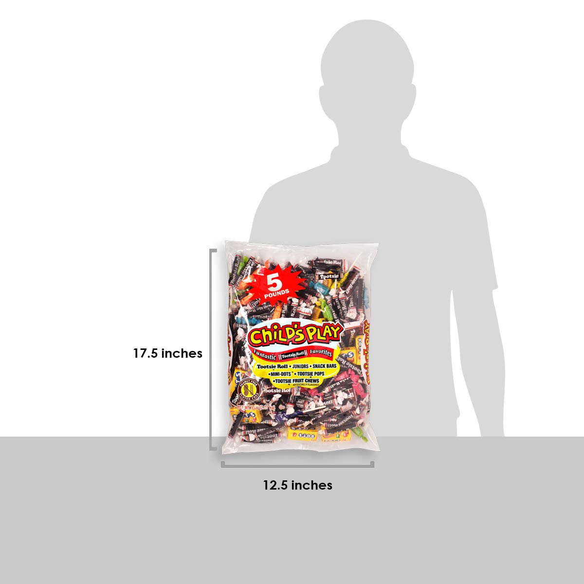 Tootsie Roll Child's Play Candy Favorites with Bonus Mobile Game, 5 Pounds of Individually Wrapped Party Candy