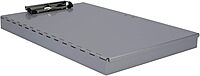 Saunders Tuffwriter Recycled Aluminum Storage Clipboard, 0.5" Clip Capacity, Holds 8.5 x 11 Sheets, Silver Silver Letter Low Profile Clip