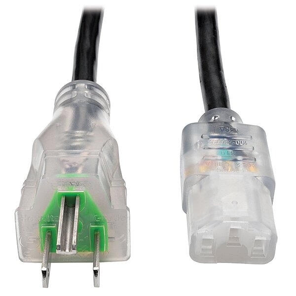 TRIPP LITE Hospital-Grade Computer Power Cord, NEMA 5-15P-HG to C13