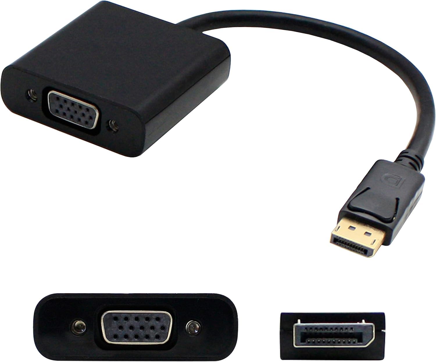 AddOn DisplayPort Male to VGA Female Adapter Cable, 8in, Black (DISPLAYPORT2VGA)