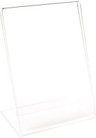 Azar Displays Acrylic L-Shaped Sign Holders, Clear - Pack of 10