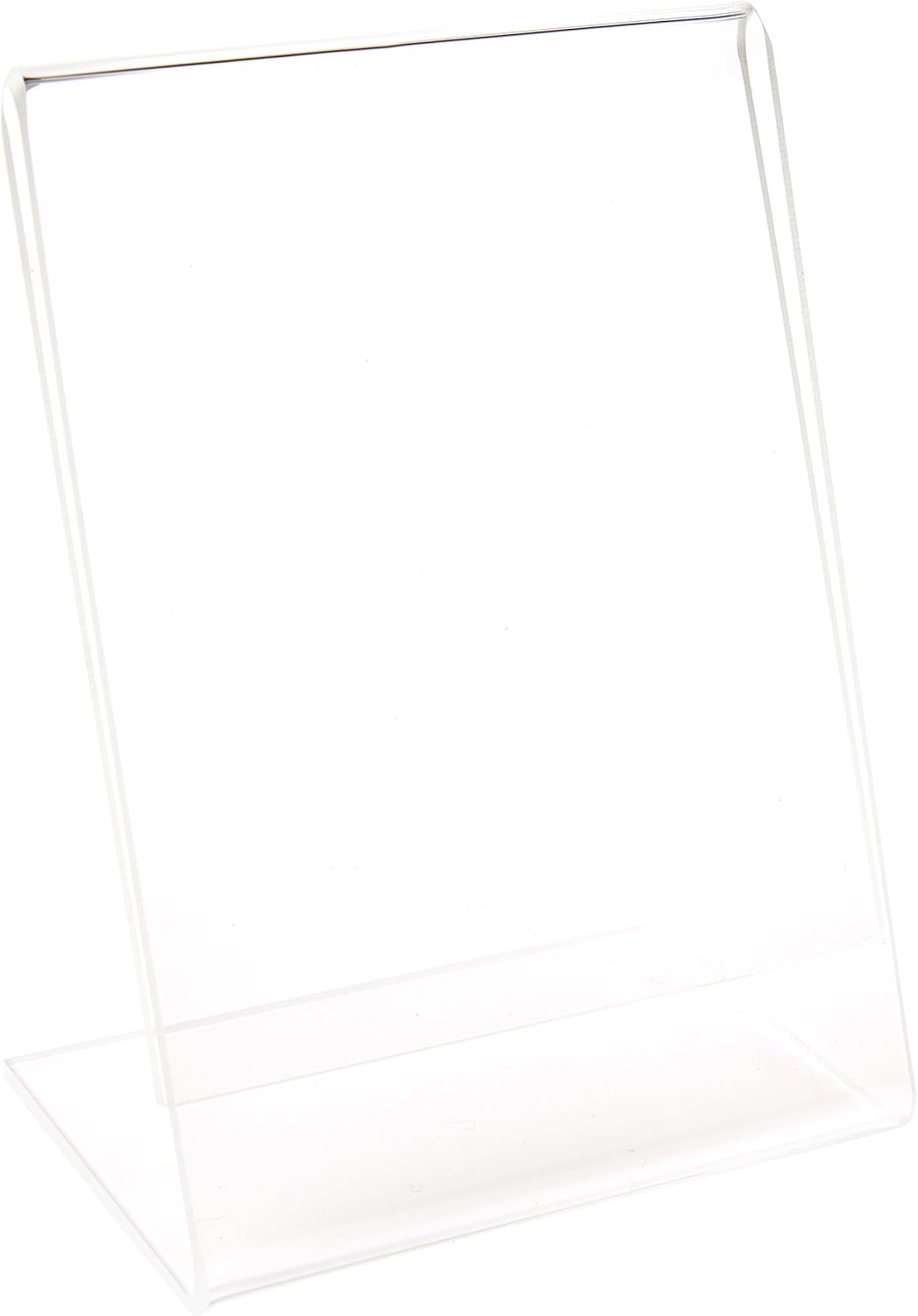 Azar Displays Acrylic L-Shaped Sign Holders, Clear - Pack of 10