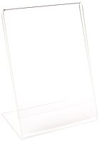Azar Displays Acrylic L-Shaped Sign Holders, Clear - Pack of 10