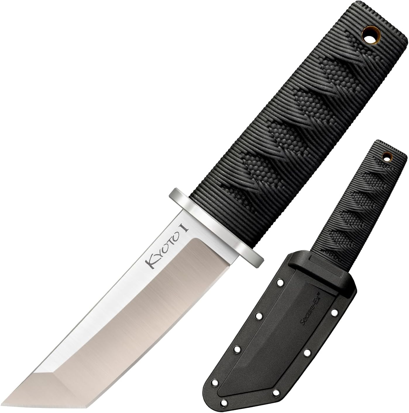 Cold Steel Kyoto 3.25" Durable Compact 8Cr13MoV Stainless Steel Fixed Blade Tanto Outdoor Hunting Utility Knife