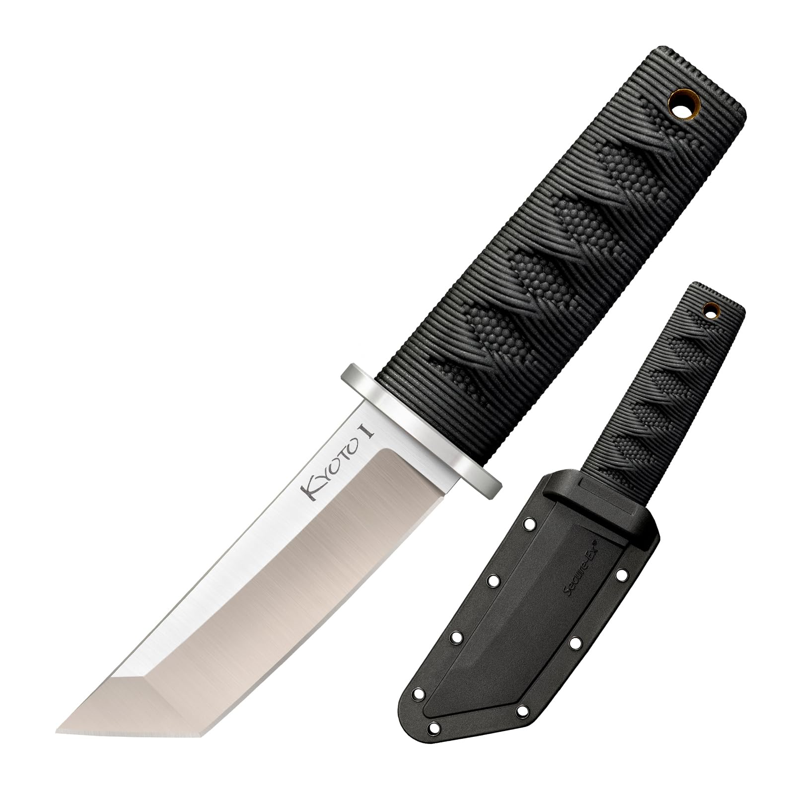 Cold Steel Kyoto 3.25" Durable Compact 8Cr13MoV Stainless Steel Fixed Blade Tanto Outdoor Hunting Utility Knife