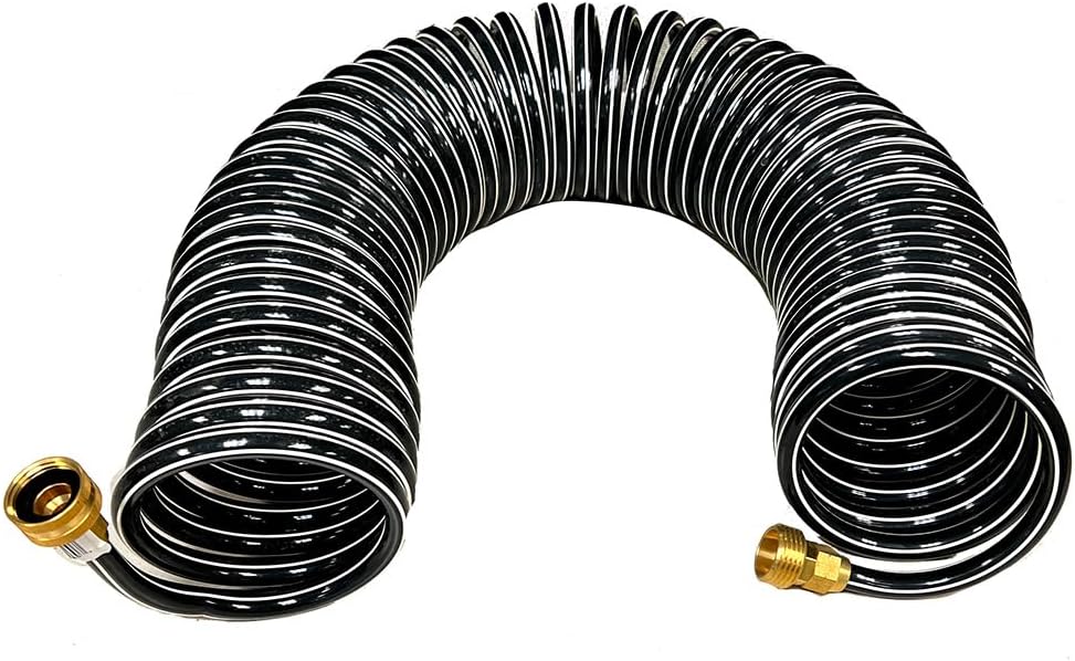 Trident Marine Coiled Wash Down Hose w/Brass Fittings - 25'
